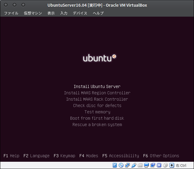 Fig12.UbuntuServer（インストールメニュー）