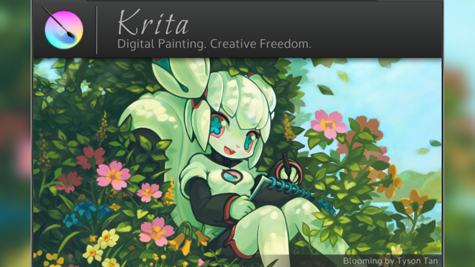 サムネイル：Krita 2.9のスプラッシュウィンドウ
