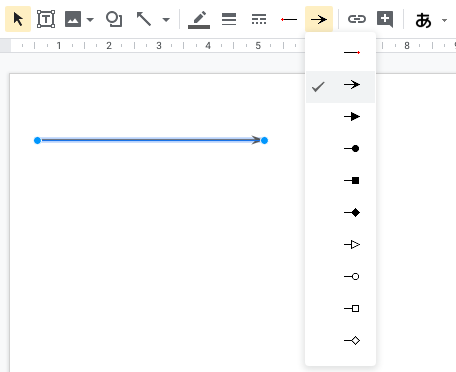 "Google スライド"の直線ツール