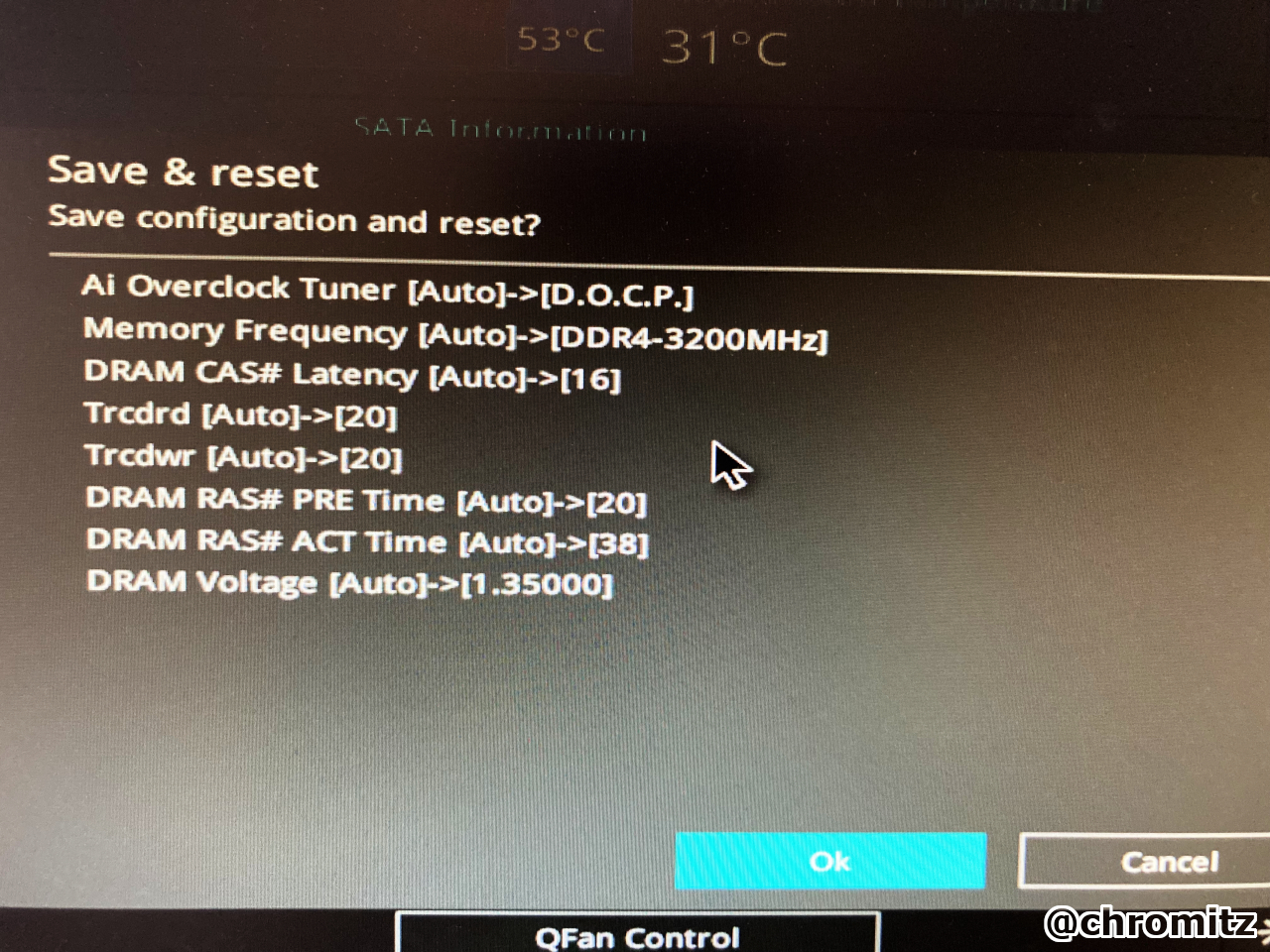 DDR4:UEFIで設定を保存